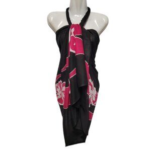 Cover Up Long Wrap, Halter or Strapless Wrap Dress Cotton Coverups